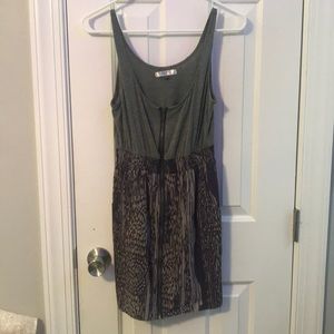 Grey and Purple Mini Pencil Dress